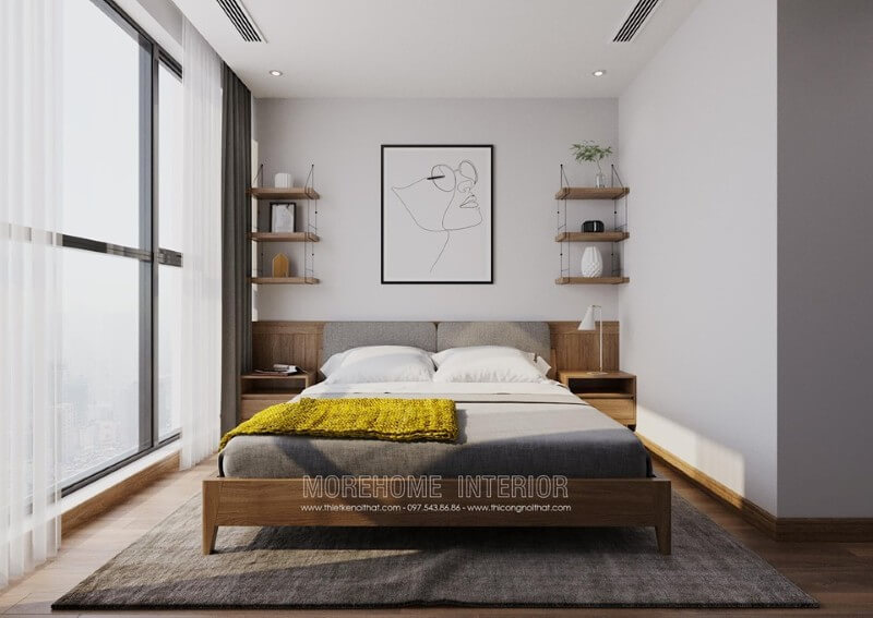 Mẫu giường ngủ hiện đại chung cư đẹp và ấn tượng Mẫu nội thất chung cư đẹp