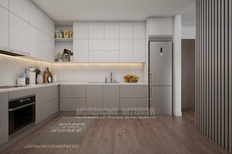 Trang trí nội thất phòng bếp đơn giản, đáp ứng công năng Thiết kế nhà bếp đẹp