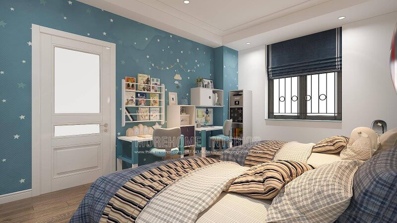 Là bậc phụ huynh, việc giáo dục con ngày càng được chú trọng vì thế mà không gian học của con lại ngày càng được để tâm. Ý tưởng thiết kế phòng của 2 cậu con trai với góc học tập đẹp mắt vừa đảm bảo công năng vừa trang trí thú vị có thể sẽ là điểm thu hút kích thích niềm vui thú mỗi khi bắt đầu vào học của con. Thiết kế nội thất phòng ngủ biệt thự