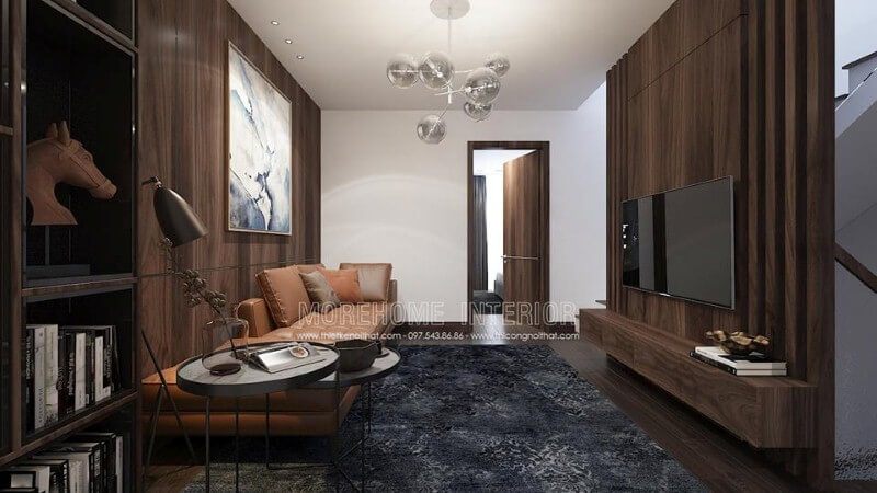 Đèn trang trí độc đáo cho phòng khách hiện đại.