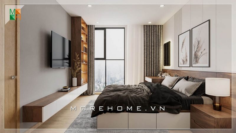 Tư vấn mẫu thiết kế nội thất phòng ngủ có cửa sổ kính đón ánh sáng tự nhiên rất hiện đại và sang trọng cho chung cư, nhà phố, biệt thự.
